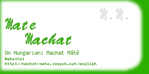 mate machat business card