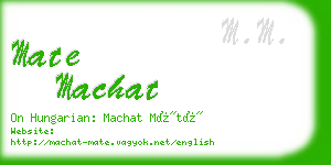 mate machat business card